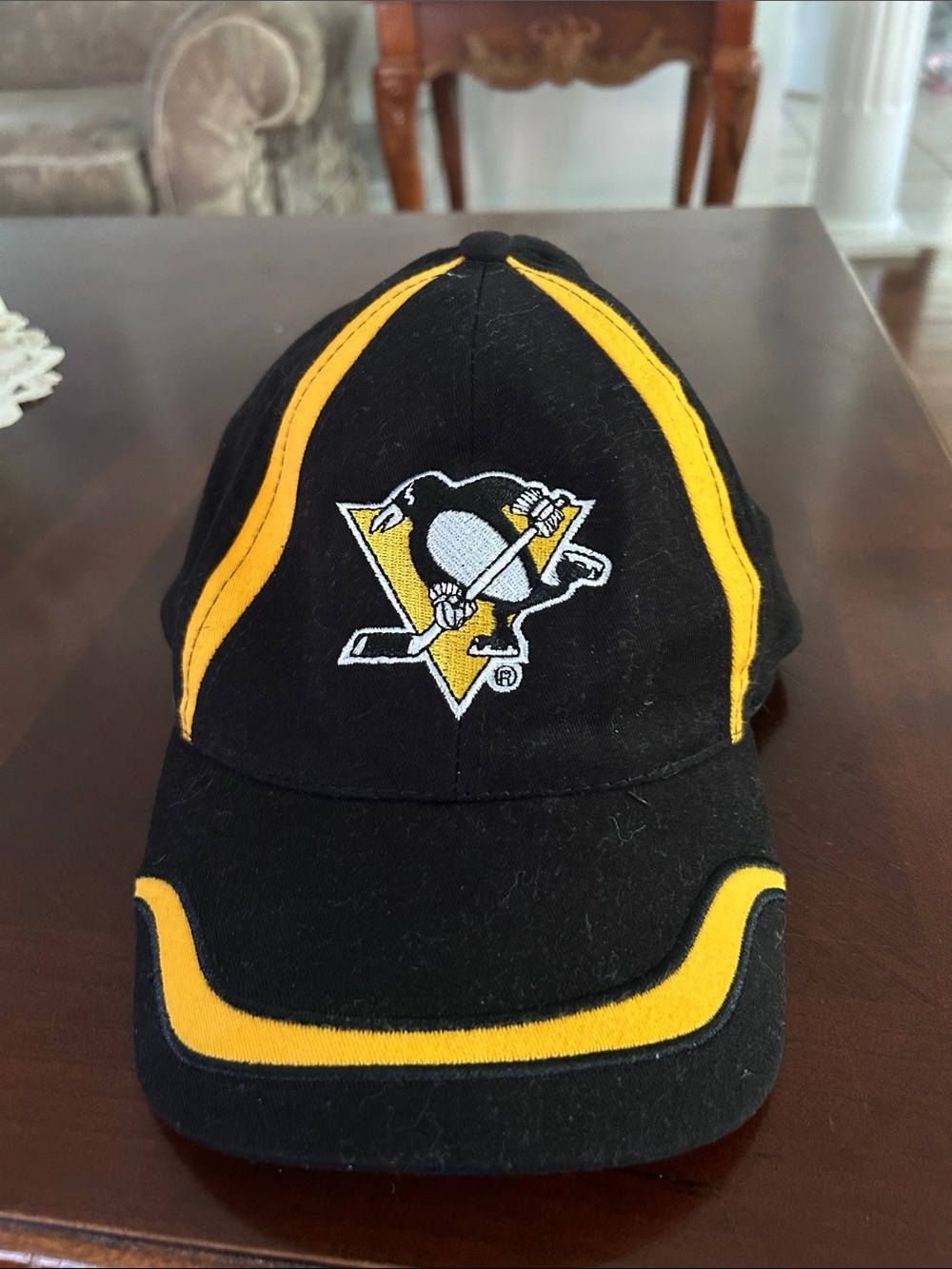 Pittsburgh Penguins Kids Black & Gold Baseball Hat